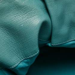 Pre Owned Bvlgari Light Blue Leather Twist Tote