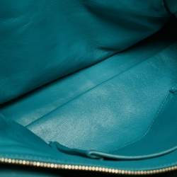 Pre Owned Bvlgari Light Blue Leather Twist Tote