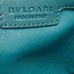 Pre Owned Bvlgari Light Blue Leather Twist Tote