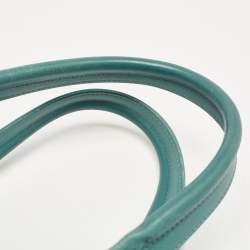 Pre Owned Bvlgari Light Blue Leather Twist Tote