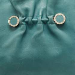 Pre Owned Bvlgari Light Blue Leather Twist Tote