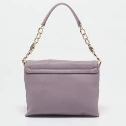 Bvlgari Lavender Leather Monette Flap Top Handle Bag