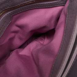 Bvlgari Lavender Leather Monette Flap Top Handle Bag