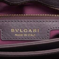 Bvlgari Lavender Leather Monette Flap Top Handle Bag
