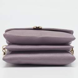 Bvlgari Lavender Leather Monette Flap Top Handle Bag