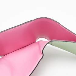 Pre Owned Bvlgari Mint Green Leather Serpenti Forever Trifold Wallet