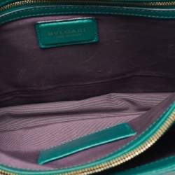 Bvlgari Green Leather Large Serpenti Forever Shoulder Bag