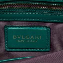 Bvlgari Green Leather Large Serpenti Forever Shoulder Bag