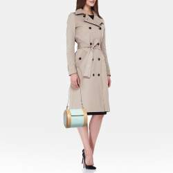 Pre Owned Bvlgari Tan/Light Blue Fabric B.Zero1 Shoulder Bag