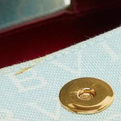 Pre Owned Bvlgari Tan/Light Blue Fabric B.Zero1 Shoulder Bag