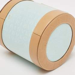 Pre Owned Bvlgari Tan/Light Blue Fabric B.Zero1 Shoulder Bag