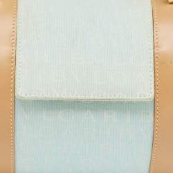 Pre Owned Bvlgari Tan/Light Blue Fabric B.Zero1 Shoulder Bag