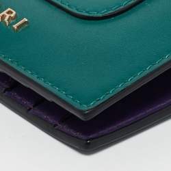 Bvlgari Green Leather Serpenti Forever Bifold Card Case