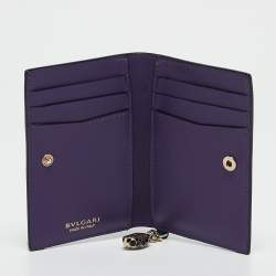 Bvlgari Green Leather Serpenti Forever Bifold Card Case