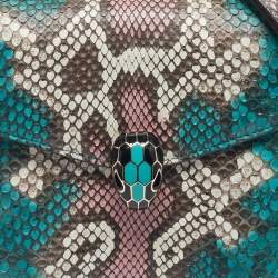 Bvlgari Multicolor Python Small Serpenti Forever Top Handle Bag