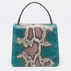 Bvlgari Multicolor Python Small Serpenti Forever Top Handle Bag