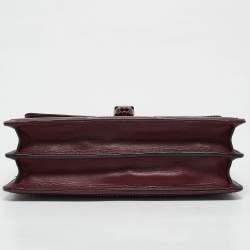 Bvlgari Burgundy Quilted Leather Medium Studded Serpenti Forever Shoulder Bag
