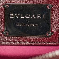 Bvlgari Burgundy Quilted Leather Medium Studded Serpenti Forever Shoulder Bag