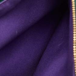 مملوكة مسبقًا Bvlgari Green Leather Medium Serpenti Forever Shoulder Bag