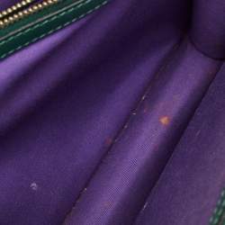 مملوكة مسبقًا Bvlgari Green Leather Medium Serpenti Forever Shoulder Bag