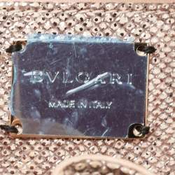 Pre Owned Bvlgari Metallic Karung Leather Serpenti Forever Bucket Bag