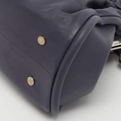 Bvlgari Navy Blue Leather Small Gaby Bag