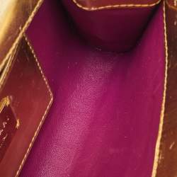 Pre Owned Bvlgari Gold Stingray Leather Tubogas Chain Clutch