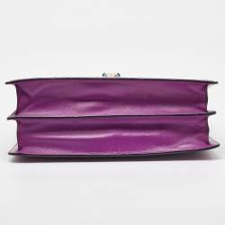 Bvlgari Magenta Pink Leather Large Serpenti Forever Shoulder Bag