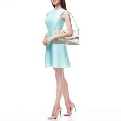 مملوكة مسبقًا Bvlgari Light Grey Leather Leoni Shoulder Bag