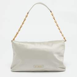 مملوكة مسبقًا Bvlgari Light Grey Leather Leoni Shoulder Bag