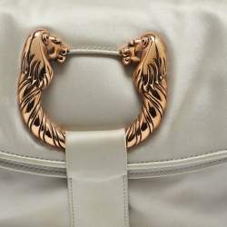 مملوكة مسبقًا Bvlgari Light Grey Leather Leoni Shoulder Bag