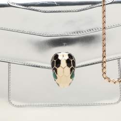 Bvlgari Mirror Leather Large Serpenti Forever Shoulder Bag