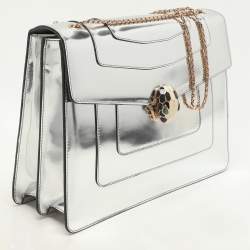 Bvlgari Mirror Leather Large Serpenti Forever Shoulder Bag