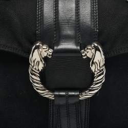 Bvlgari Black Canvas and Leather Leoni Shoulder Bag