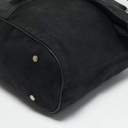 Bvlgari Black Canvas and Leather Leoni Shoulder Bag