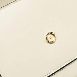 Pre Owned Bvlgari Off White Leather Serpenti Forever Maxi Chain Bag