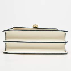 Pre Owned Bvlgari Off White Leather Serpenti Forever Maxi Chain Bag