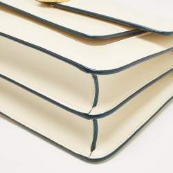 Pre Owned Bvlgari Off White Leather Serpenti Forever Maxi Chain Bag