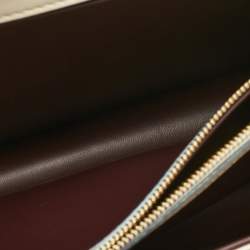 Pre Owned Bvlgari Off White Leather Serpenti Forever Maxi Chain Bag