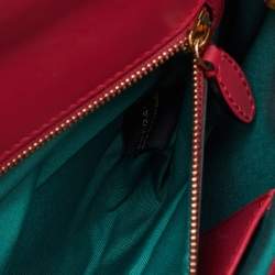 Bvlgari Cherry Red Leather Medium Serpenti Forever Shoulder Bag