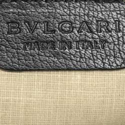 Bvlgari Black Leather Chandra Hobo