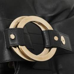 Bvlgari Black Leather Chandra Hobo