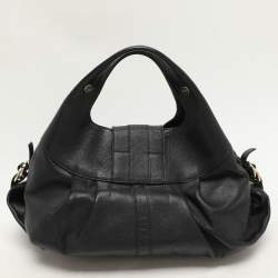 Bvlgari Black Leather Chandra Hobo