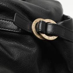 Bvlgari Black Leather Chandra Hobo