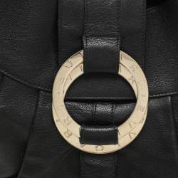 Bvlgari Black Leather Chandra Hobo