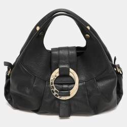 Bvlgari Black Leather Chandra Hobo