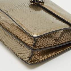 Bvlgari Olive Green Medium Serpenti Forever Flap Shoulder Bag