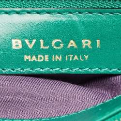 Bvlgari Green Leather Medium Serpenti Forever Shoulder Bag