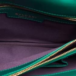 Bvlgari Green Leather Medium Serpenti Forever Shoulder Bag