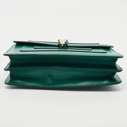 Bvlgari Green Leather Medium Serpenti Forever Shoulder Bag